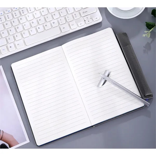 A5 PU Leather Lined Journal Notebook with Pen