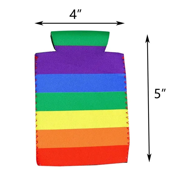 Neoprene Collapsible Rainbow Can Cooler Holder Customized