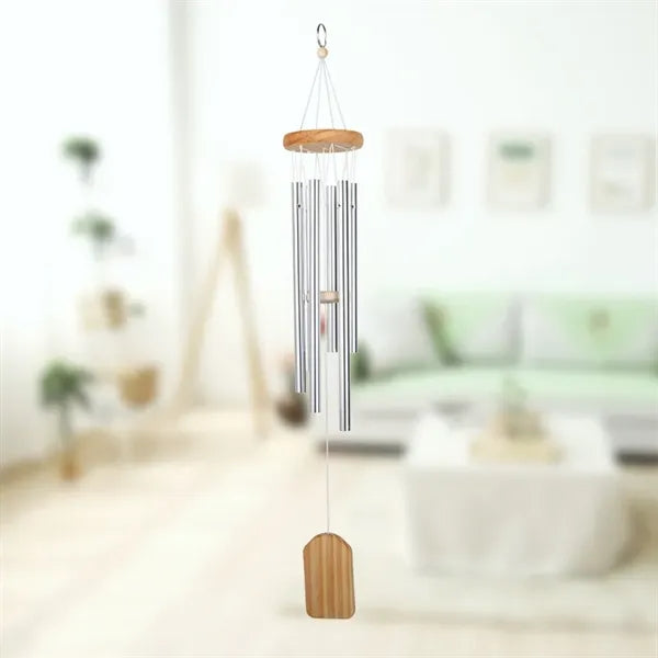Aluminum Tubes Wooden Yard Garden Patio Wind Chimes