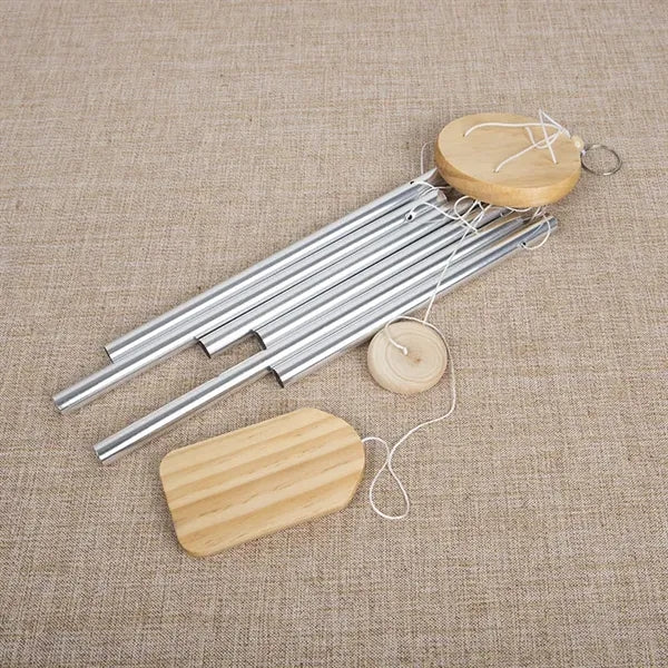 Aluminum Tubes Wooden Yard Garden Patio Wind Chimes