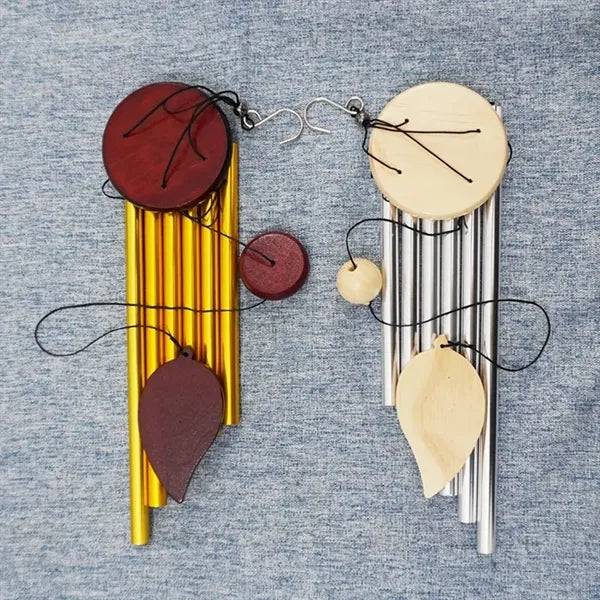 Aluminum Tubes Wooden Yard Garden Patio Wind Chimes