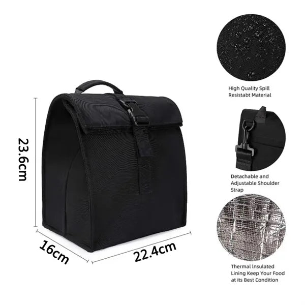Foldable waterproof insulated aluminum foil lunch bag