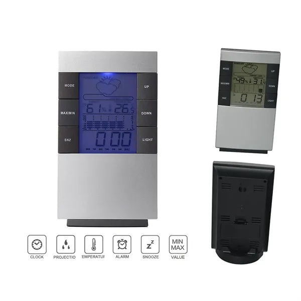 Digital Alarm Clock W/ Temperature And Humidity