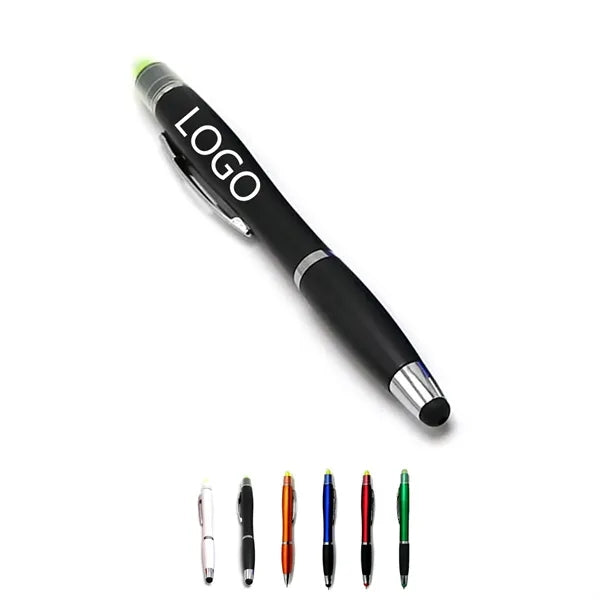 3-In-1 Pen With Highlighter And Stylus