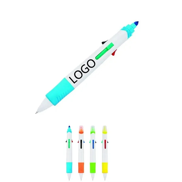 Ballpoint Colorful Pen With Highlighter