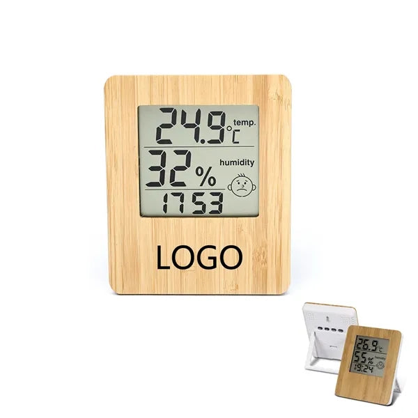 Wooden Lcd Display Temperature Digital Alarm Clock