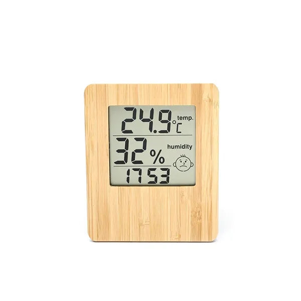 Wooden Lcd Display Temperature Digital Alarm Clock
