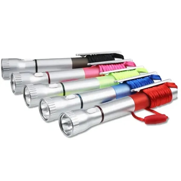 Flashlight with Pen and Lanyard