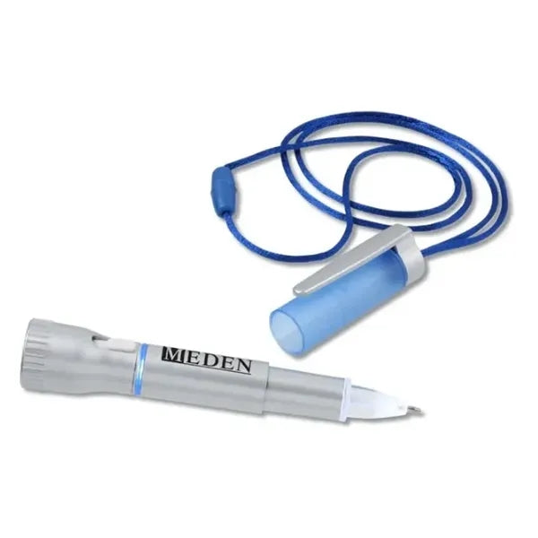 Flashlight with Pen and Lanyard