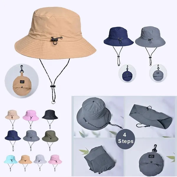 Waterproof outdoor fishing sun hat folding portable