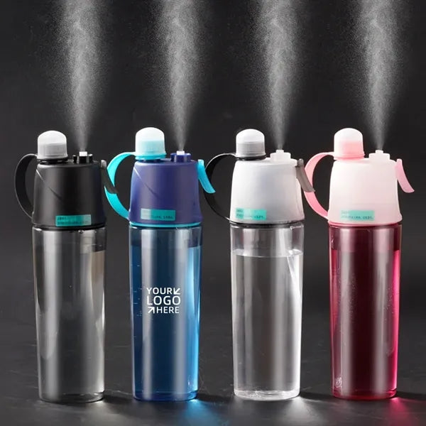 600ml Mist Spray Sport Water Bottle