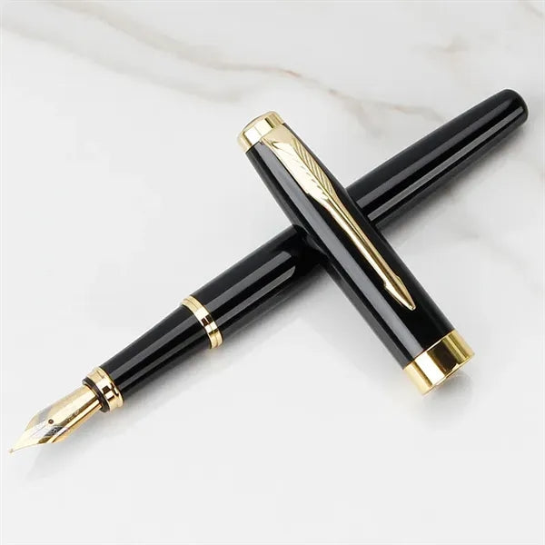 Metal Black Fountain Pen with Gift Box
