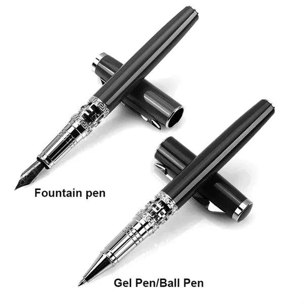 Hollow-carved Design Business Metal Foundtain Pen
