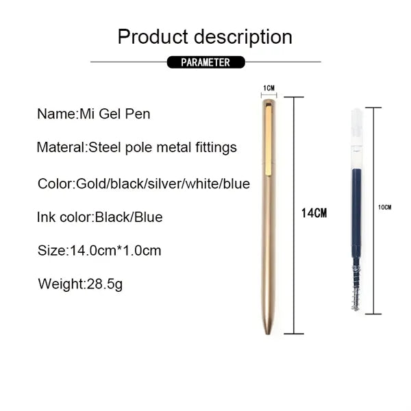 Metal Rotating Retractable Gel Pen