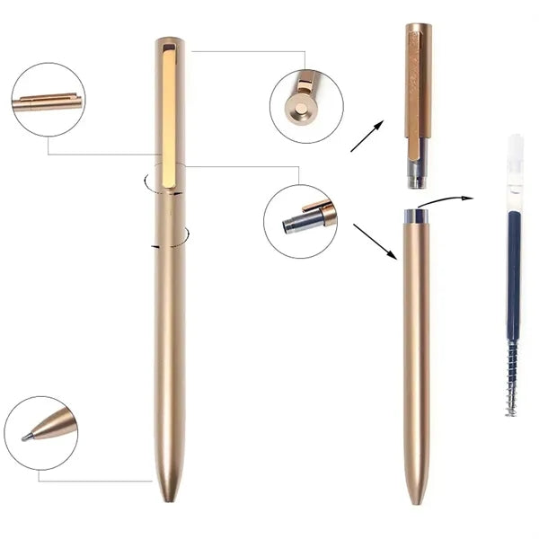 Metal Rotating Retractable Gel Pen
