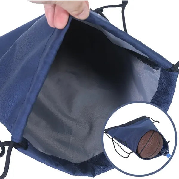 Waterproof Oxford Drawstring Backpack with Pocket Tote Bag