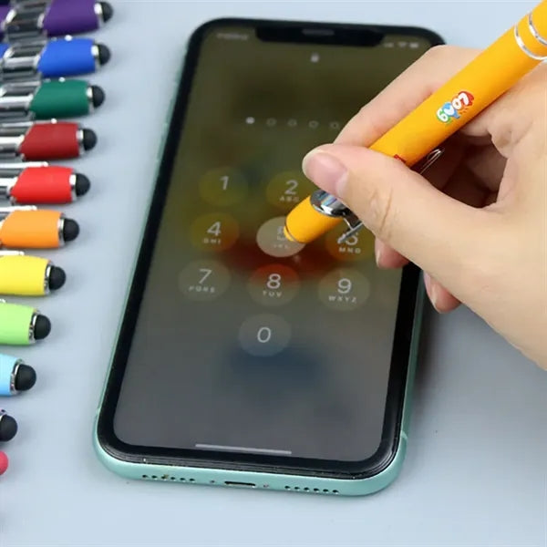 2 in 1 Metal Gel Ballpoint Soft Touch Pen Smooth Writing