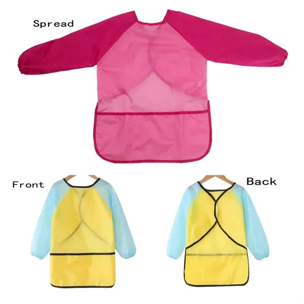 Art Smock with Long Sleeve and 3 Pockets for Age 3-6 Years