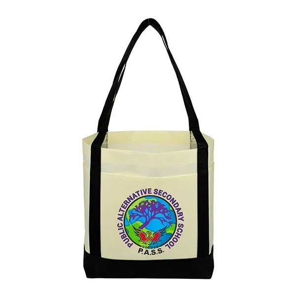 18" x 12" x 7" - THE CRUISER Faux Canvas 3-Pocket Value Tote