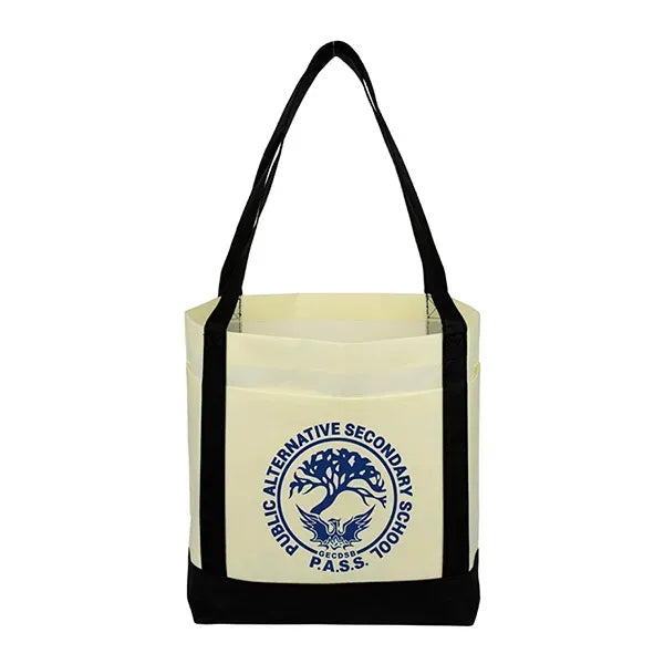 18" x 12" x 7" - THE CRUISER Faux Canvas 3-Pocket Value Tote