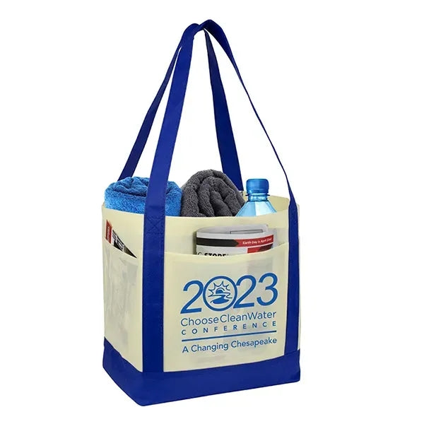 18" x 12" x 7" - THE CRUISER Faux Canvas 3-Pocket Value Tote