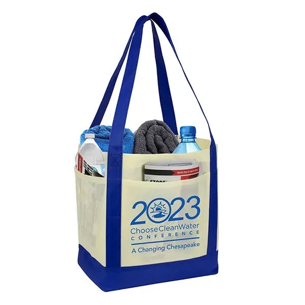 18" x 12" x 7" - THE CRUISER Faux Canvas 3-Pocket Value Tote
