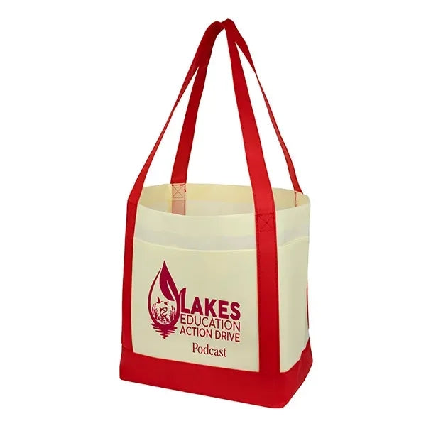 18" x 12" x 7" - THE CRUISER Faux Canvas 3-Pocket Value Tote