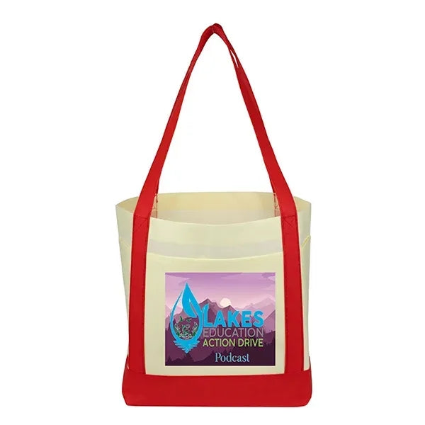 18" x 12" x 7" - THE CRUISER Faux Canvas 3-Pocket Value Tote