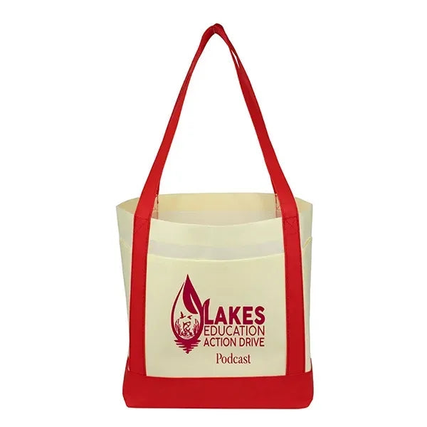 18" x 12" x 7" - THE CRUISER Faux Canvas 3-Pocket Value Tote