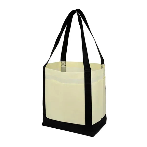 18" x 12" x 7" - THE CRUISER Faux Canvas 3-Pocket Value Tote
