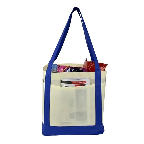 18" x 12" x 7" - THE CRUISER Faux Canvas 3-Pocket Value Tote
