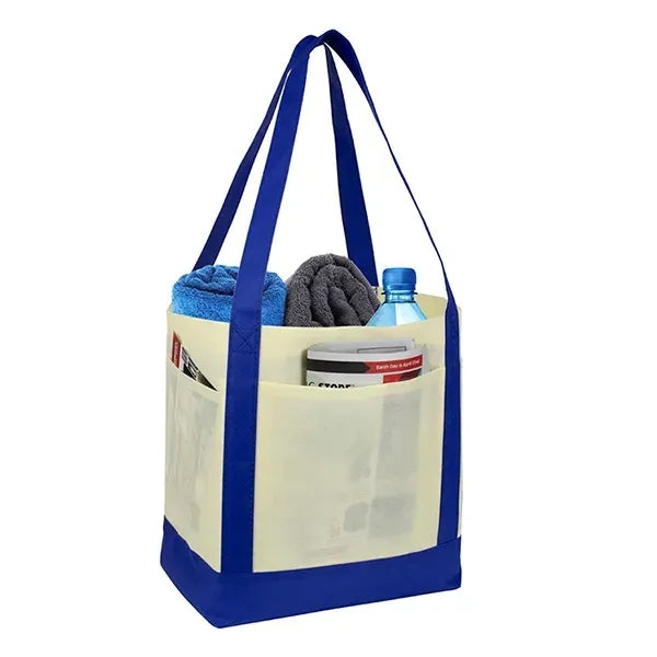 18" x 12" x 7" - THE CRUISER Faux Canvas 3-Pocket Value Tote