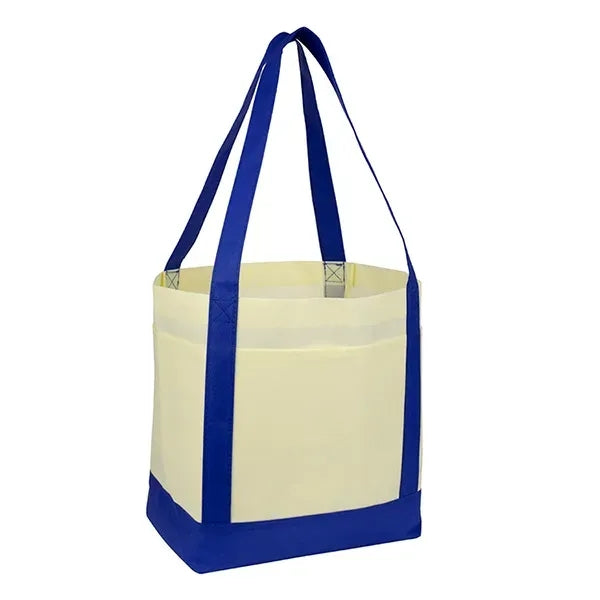 18" x 12" x 7" - THE CRUISER Faux Canvas 3-Pocket Value Tote