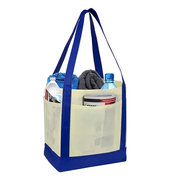 18" x 12" x 7" - THE CRUISER Faux Canvas 3-Pocket Value Tote