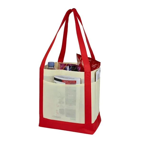 18" x 12" x 7" - THE CRUISER Faux Canvas 3-Pocket Value Tote