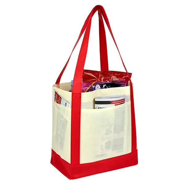 18" x 12" x 7" - THE CRUISER Faux Canvas 3-Pocket Value Tote