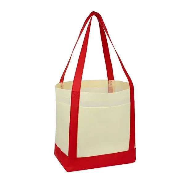 18" x 12" x 7" - THE CRUISER Faux Canvas 3-Pocket Value Tote