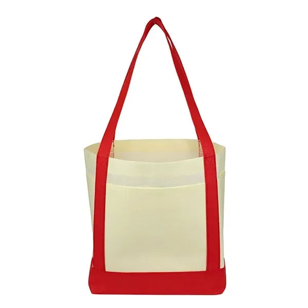 18" x 12" x 7" - THE CRUISER Faux Canvas 3-Pocket Value Tote