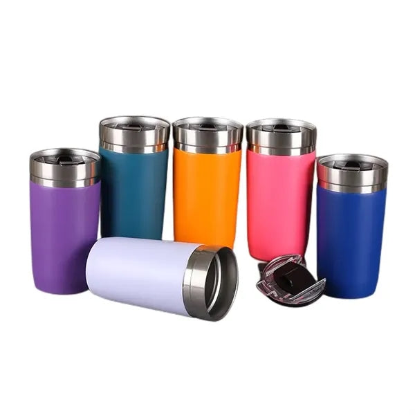 16 oz Stainless Steel Double Wall Rugged Pint Drinking Glass