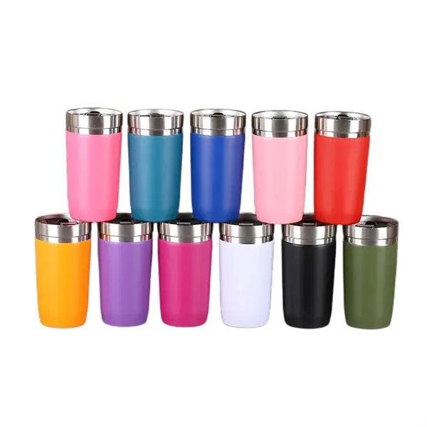 16 oz Stainless Steel Double Wall Rugged Pint Drinking Glass