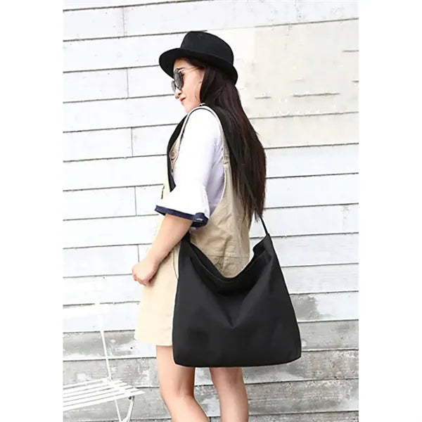 Large Size Casual Canvas Tote Crossbody Handbag