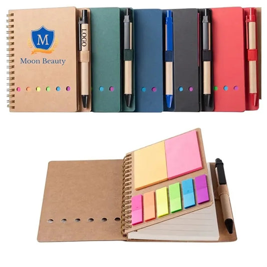 A6 Spiral Pocket Notepad with Sticky Notes