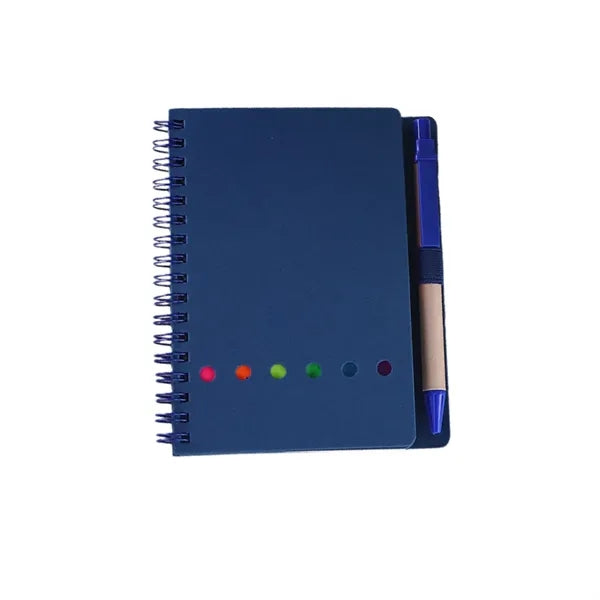 A6 Spiral Pocket Notepad with Sticky Notes