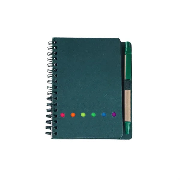 A6 Spiral Pocket Notepad with Sticky Notes