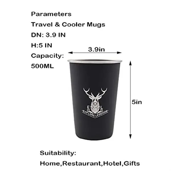 17oz. Session Stainless Steel Pint Cups