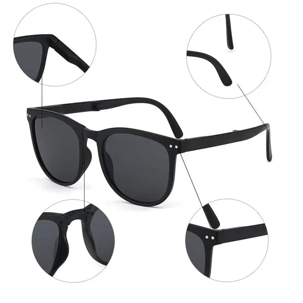 UV Protection Portable Foldable Retro Sunglasses