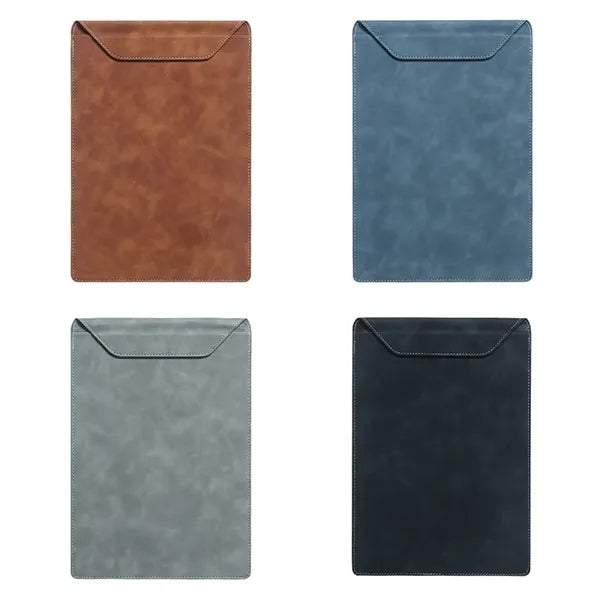 A4 PU Leather Magnetic Clipboard With Hidden Pen Holder