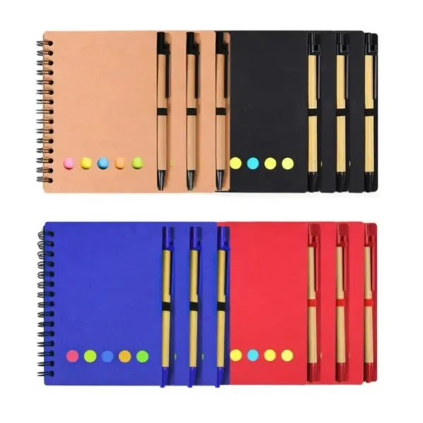 Sticky Business Notebook with Pen In Holder