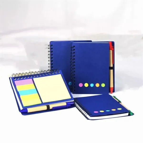 Sticky Business Notebook with Pen In Holder
