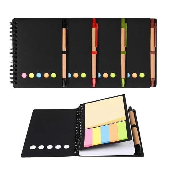 Sticky Business Notebook with Pen In Holder